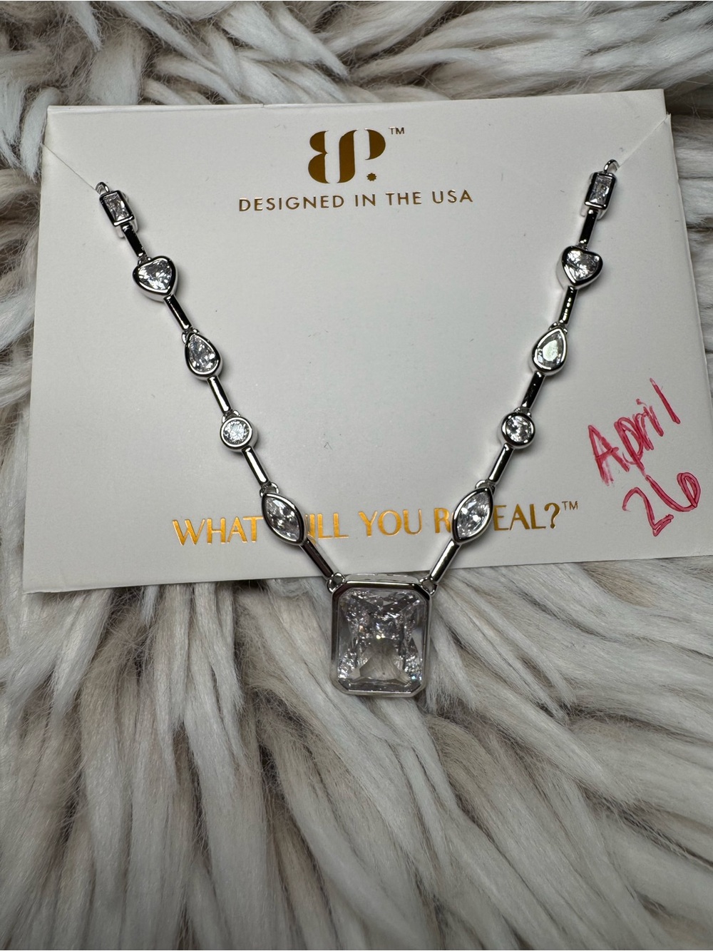 April birthday necklace